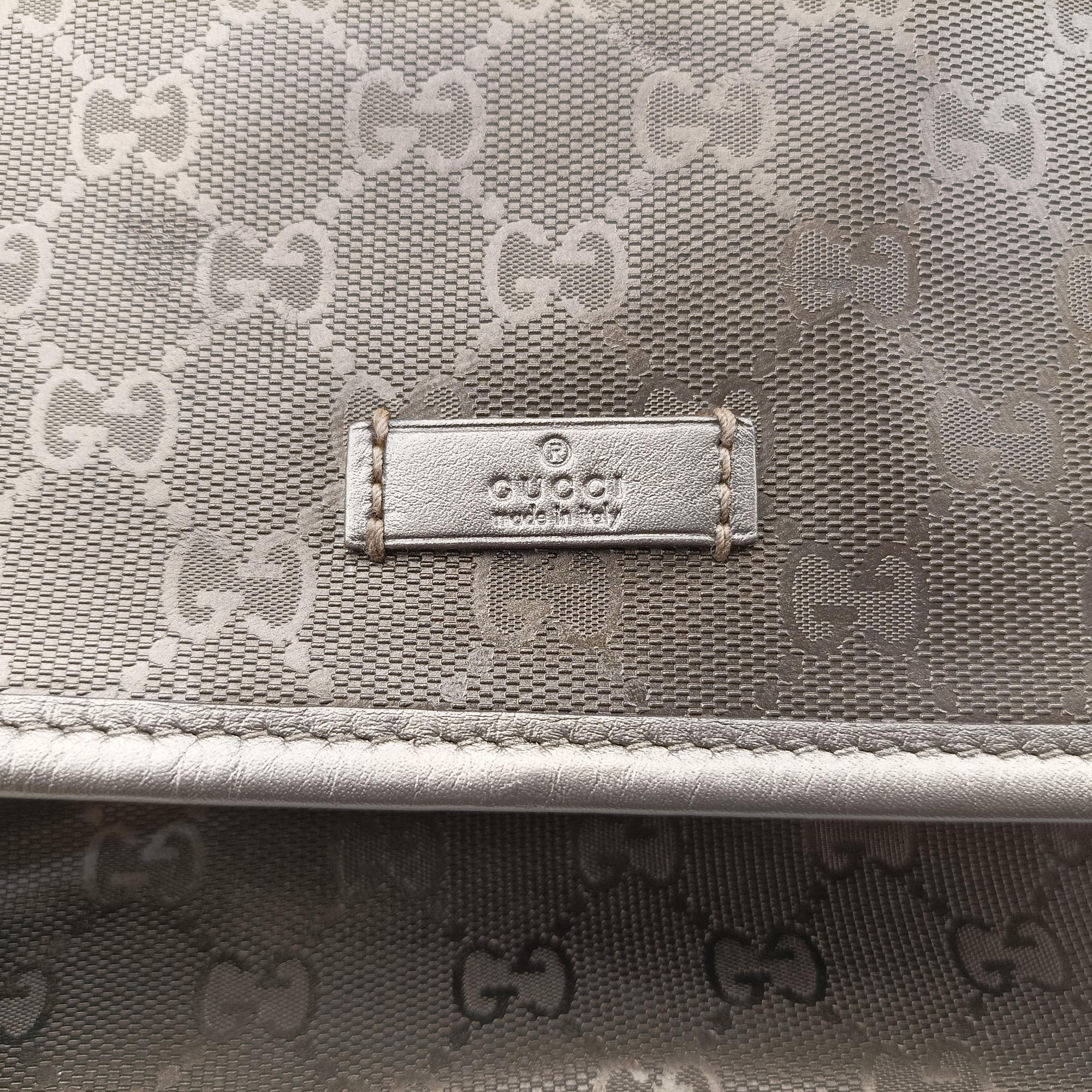 Vintage Gucci GG Plus Messenger Golden PVC coated canvas×leather 201732 shoulderbag | stylenewstar
