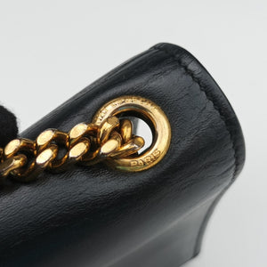 Pre-owned Yves Saint Laurent KATE Black Leather 474366 shoulderbag | stylenewstar