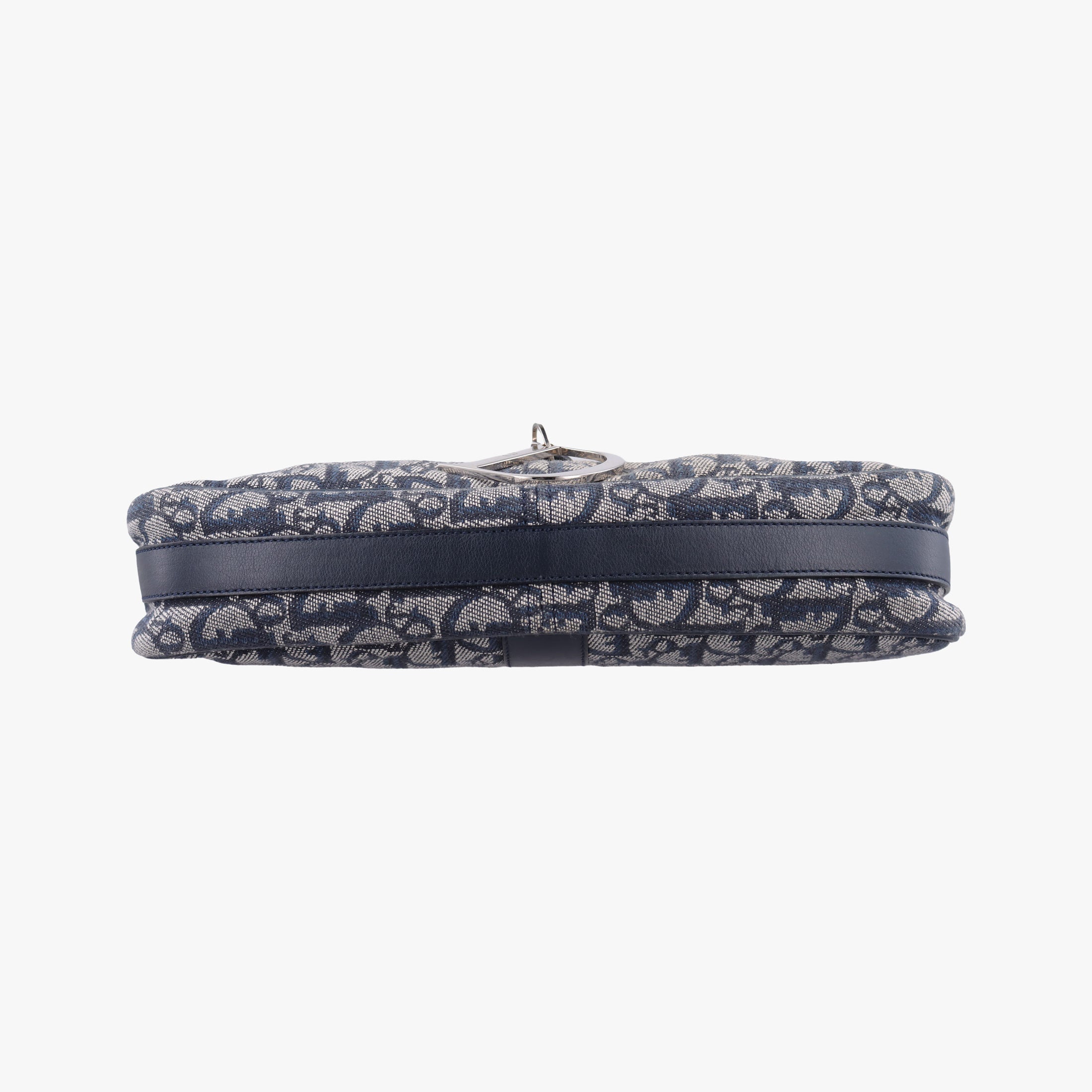 Pre-owned Christian Dior Trotter Navy Jacquard  shoulderbag | stylenewstar