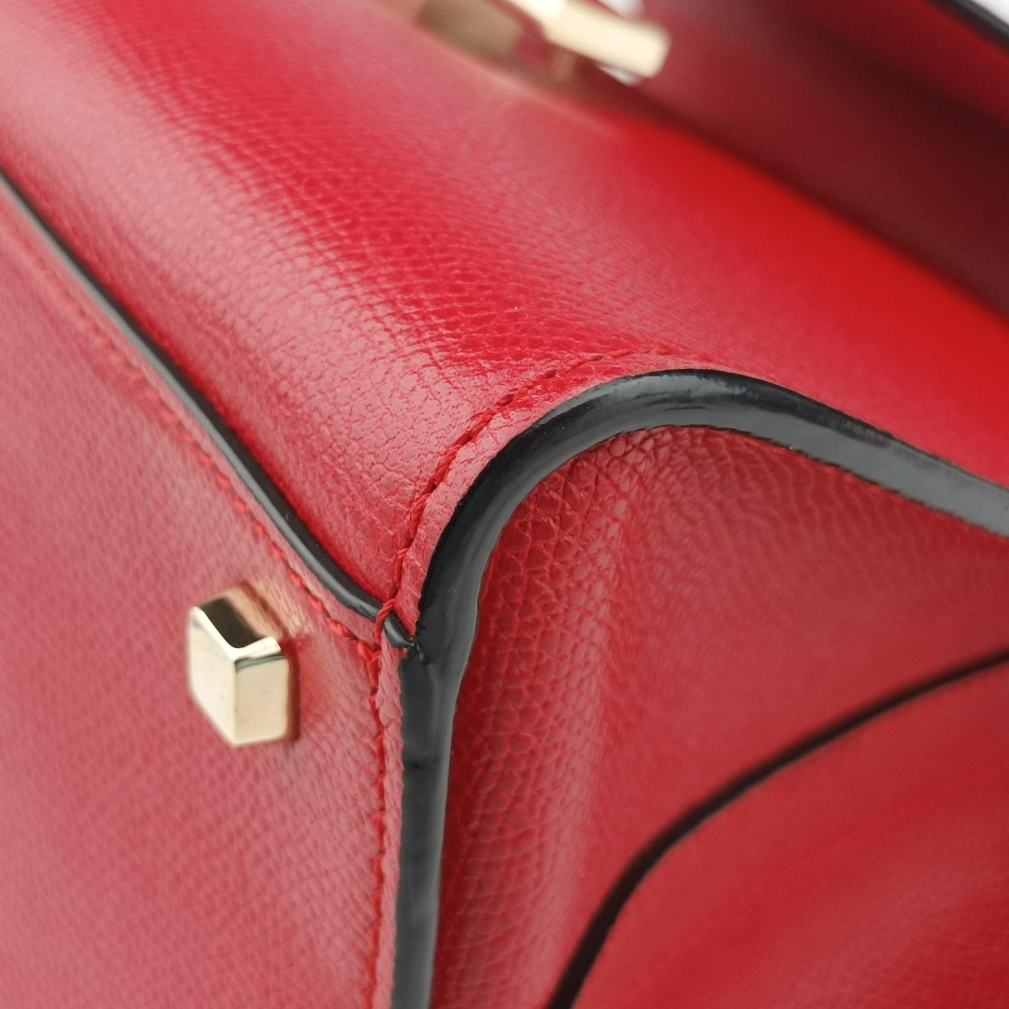 Vintage Valextra Iside Red Calfskin  shoulderbag | stylenewstar