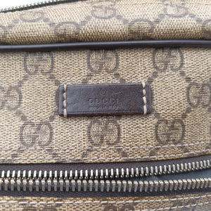 Pre-owned Gucci GG Imprime Messenger khaki PVC coated canvas×Leather 201448 shoulderbag | stylenewstar