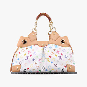 Pre-owned Louis Vuitton URSULA white Monogram Multicolor M40123 handbag | stylenewstar