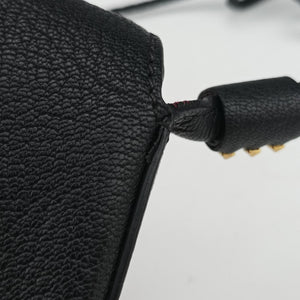 Pre-owned Valentino VRING Black Leather  shoulderbag | stylenewstar