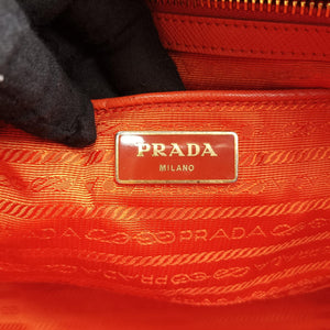 Pre-owned Prada Galleria Orange SAFFIANO Leather BN1844 handbag | stylenewstar