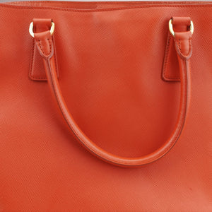 Pre-owned Prada Galleria Orange SAFFIANO Leather BN1844 handbag | stylenewstar