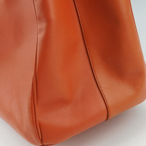 Pre-owned Prada Galleria Orange SAFFIANO Leather BN1844 handbag | stylenewstar