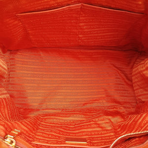 Pre-owned Prada Galleria Orange SAFFIANO Leather BN1844 handbag | stylenewstar