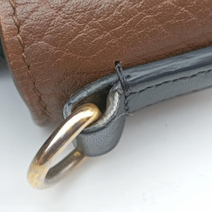 Pre-owned Celine luggage nano shopper Red×Black×Brown leather  handbag | stylenewstar