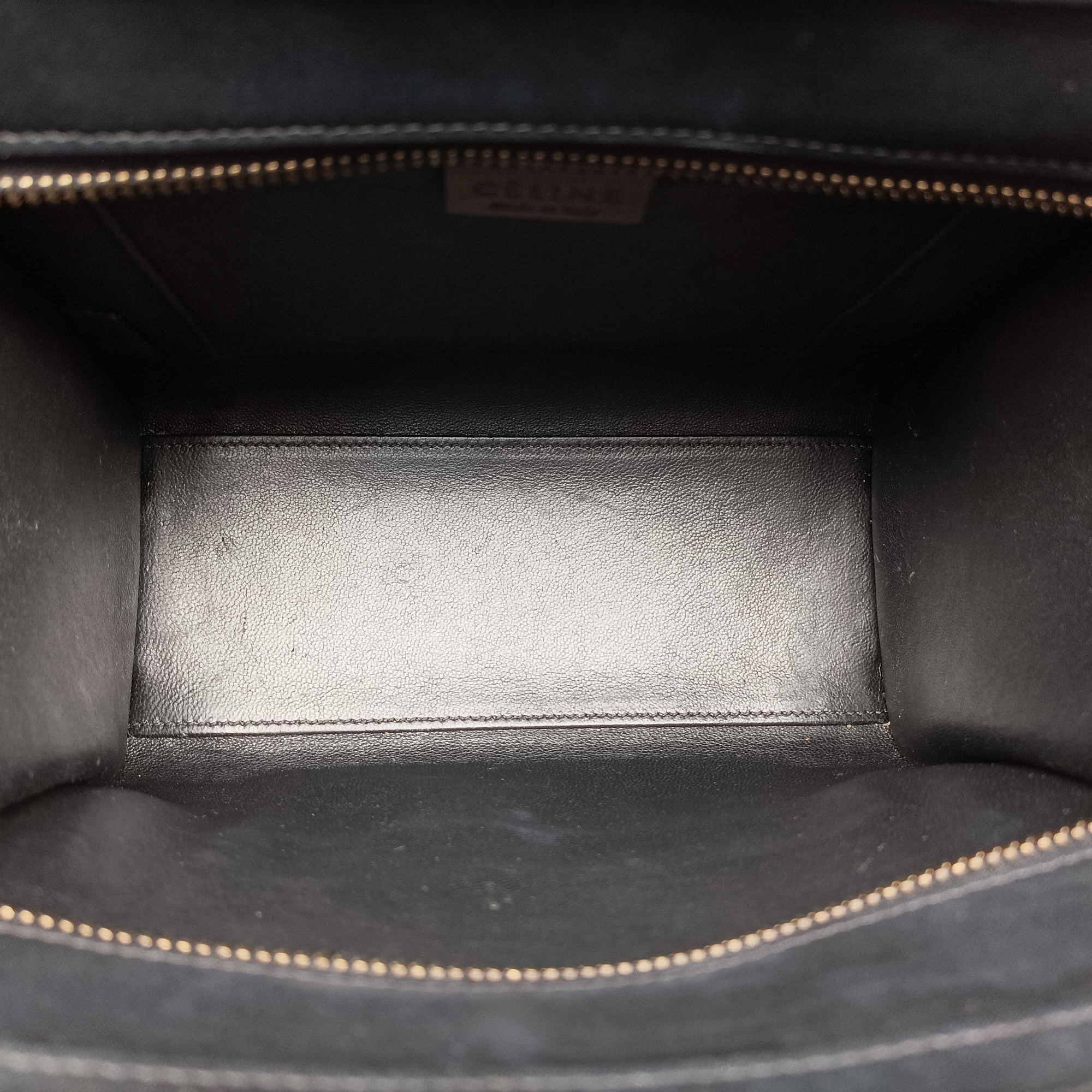 Pre-owned Celine luggage nano shopper Red×Black×Brown leather  handbag | stylenewstar
