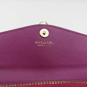 Pre-owned Bvlgari SERPENTI FOREVER Purple Leather  shoulderbag | stylenewstar