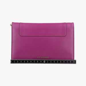 Pre-owned Bvlgari SERPENTI FOREVER Purple Leather  shoulderbag | stylenewstar