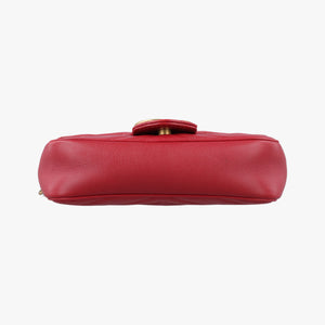 Pre-owned Gucci GG Marmont Red Leather 476433 shoulderbag | stylenewstar
