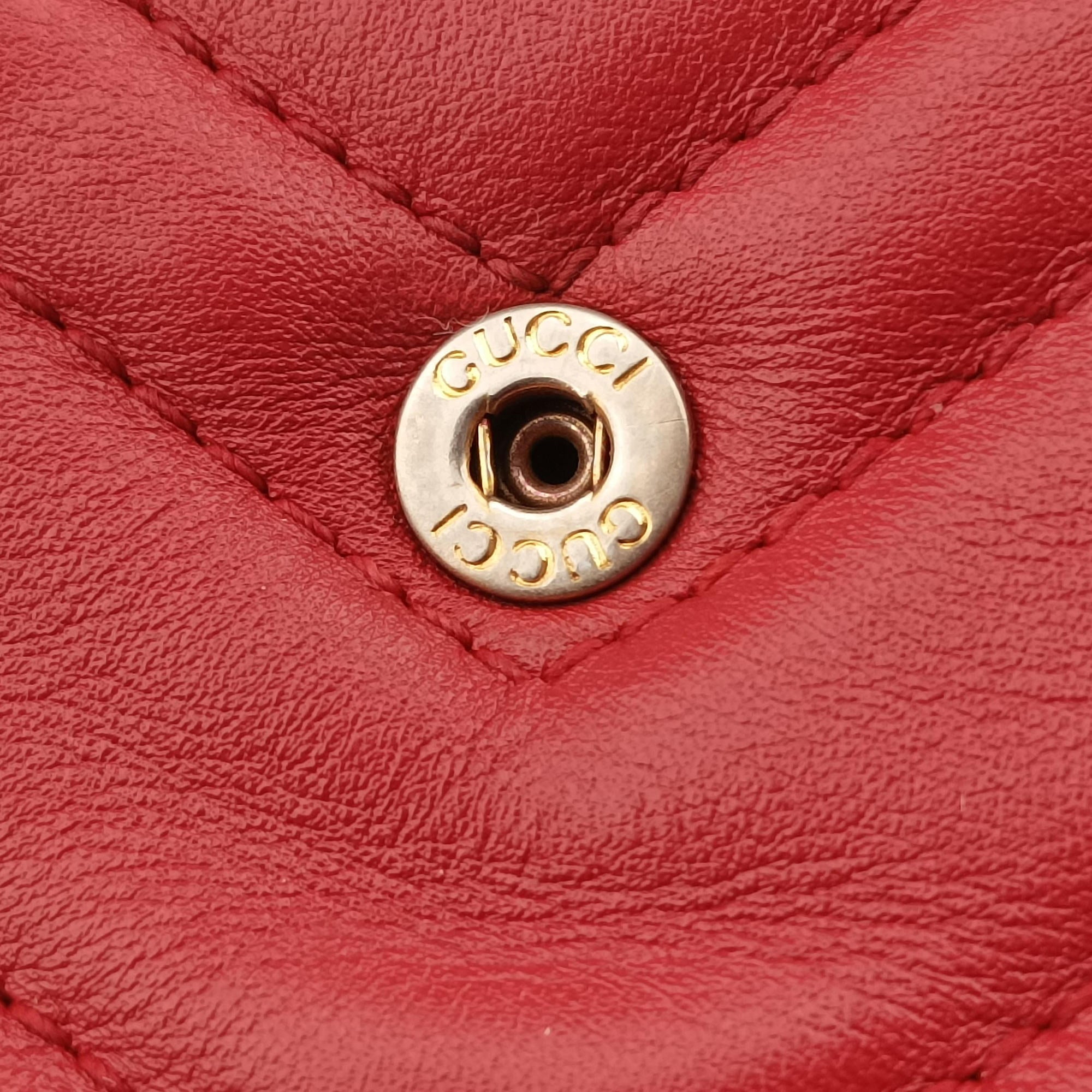 Vintage Gucci GG Marmont Red Leather 476433 shoulderbag | stylenewstar