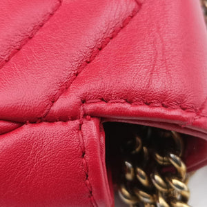 Vintage Gucci GG Marmont Red Leather 476433 shoulderbag | stylenewstar