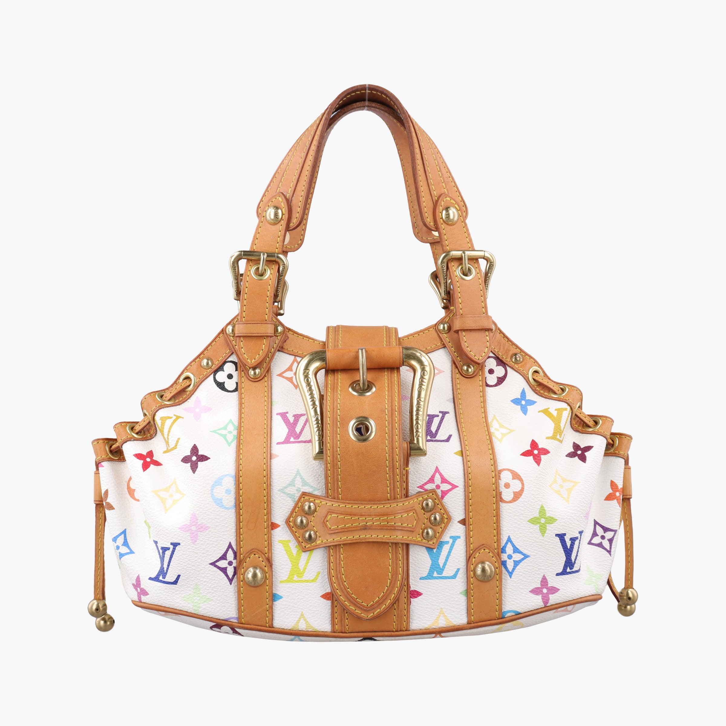 Secondhand Louis Vuitton Teda PM white Monogram Multicolor M92348 handbag | stylenewstar