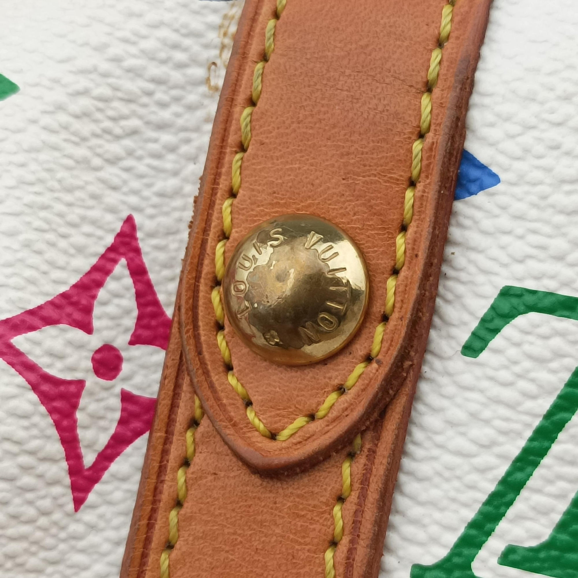 Secondhand Louis Vuitton Teda PM white Monogram Multicolor M92348 handbag | stylenewstar