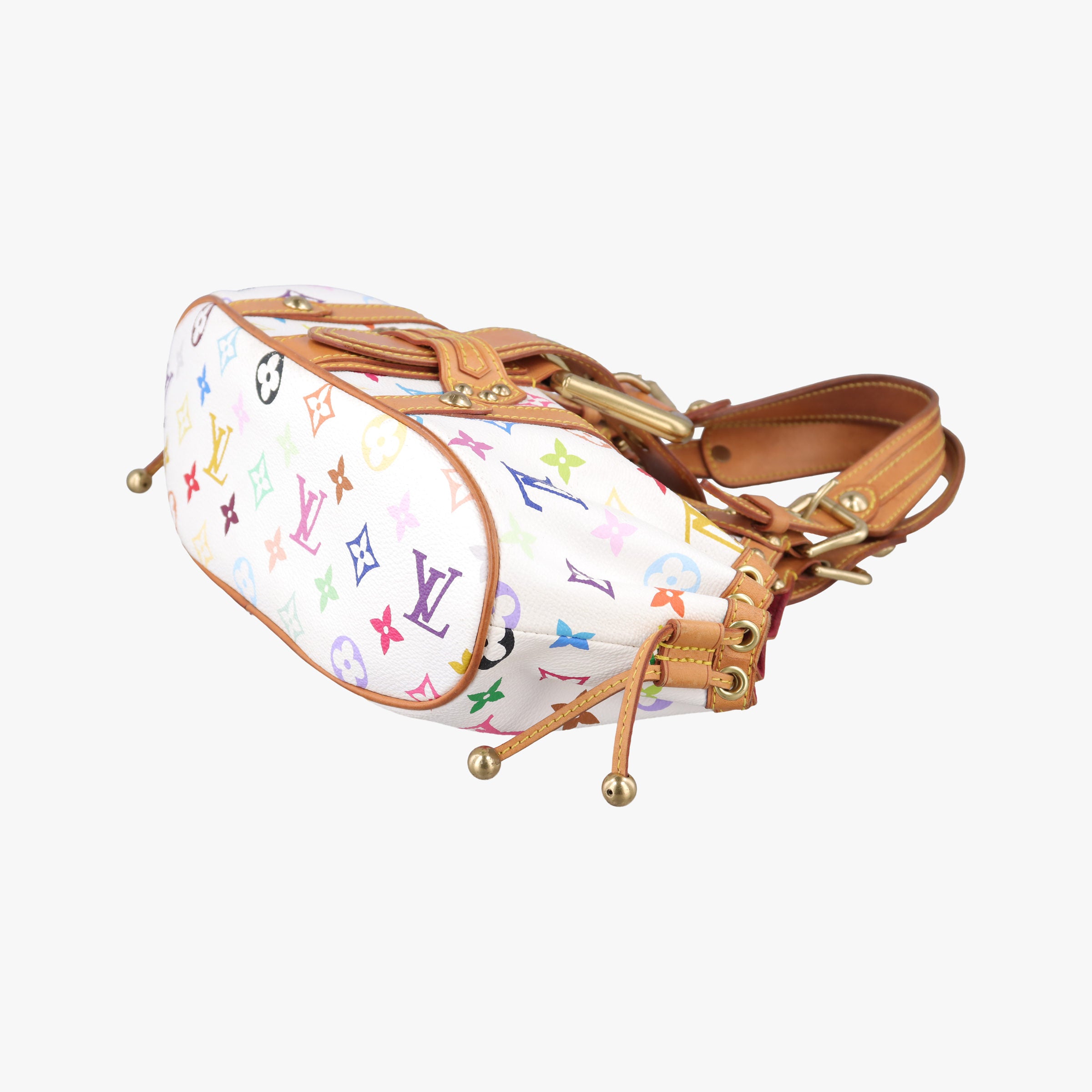 Secondhand Louis Vuitton Teda PM white Monogram Multicolor M92348 handbag | stylenewstar