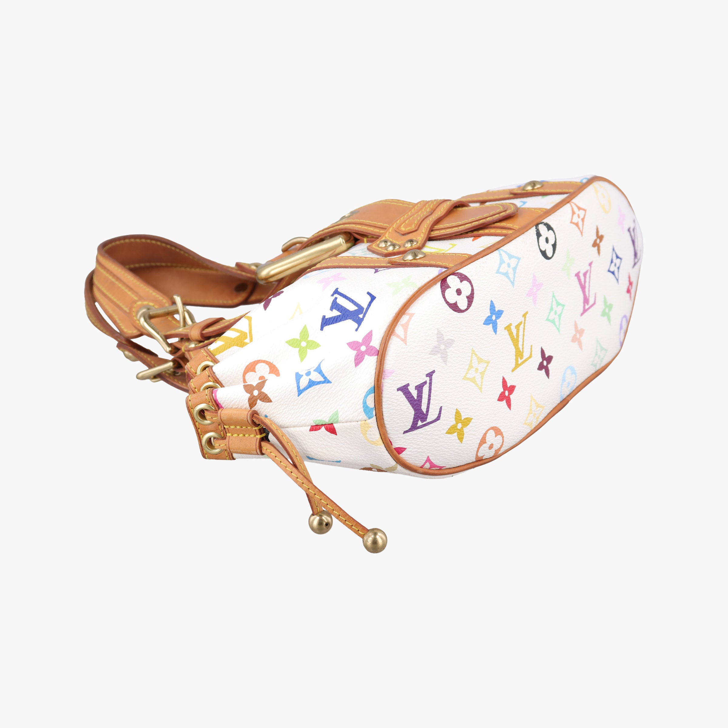 Secondhand Louis Vuitton Teda PM white Monogram Multicolor M92348 handbag | stylenewstar