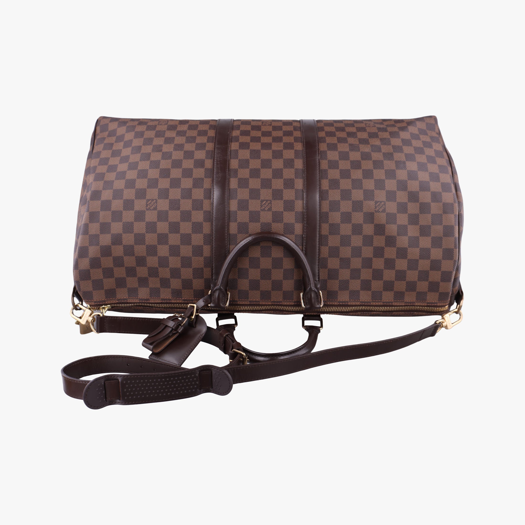 Pre-owned Louis Vuitton Keepall Bandouliere 55 EBENE Monogram Canvas N41414 shoulderbag | stylenewstar