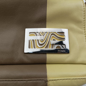 Pre-owned Fendi Baguette Brown × Yellow lambskin  handbag | stylenewstar