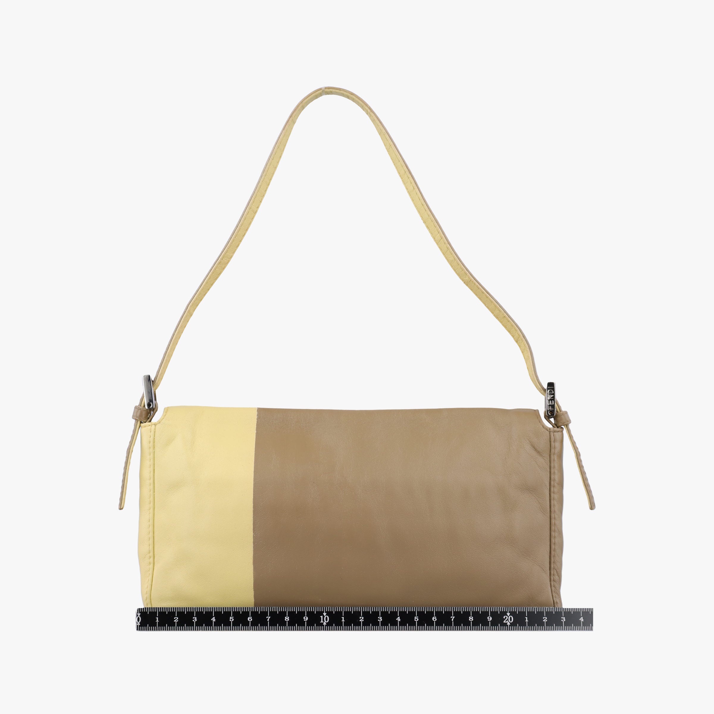 Pre-owned Fendi Baguette Brown × Yellow lambskin  handbag | stylenewstar