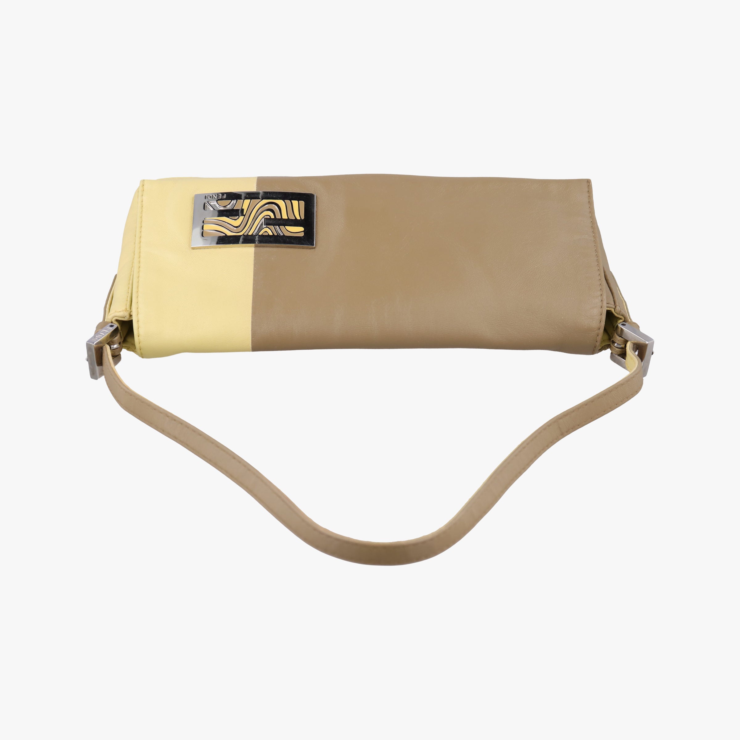 Pre-owned Fendi Baguette Brown × Yellow lambskin  handbag | stylenewstar