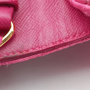 Secondhand Prada Chain Quilting Flap Rose nylon  shoulderbag | stylenewstar