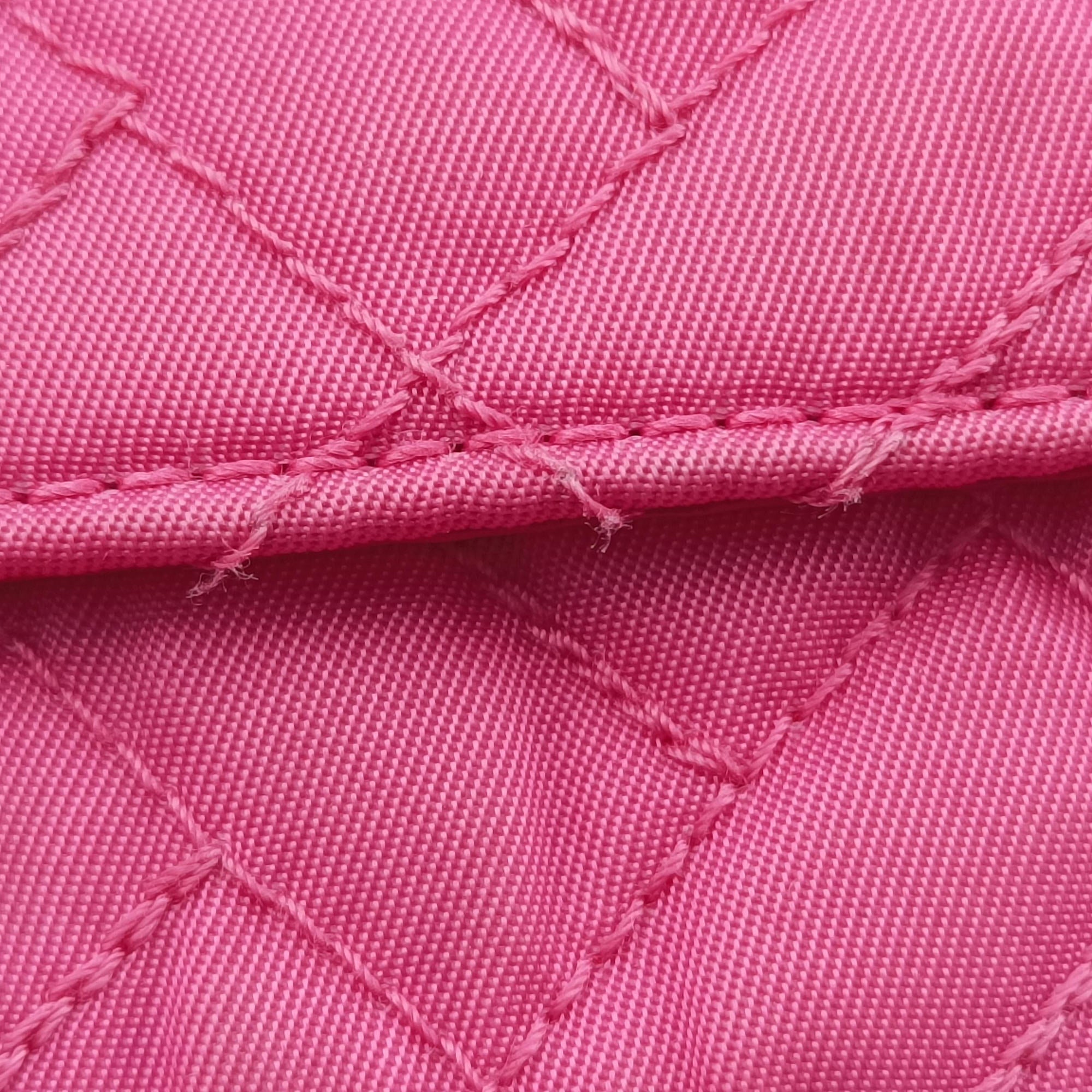 Secondhand Prada Chain Quilting Flap Rose nylon  shoulderbag | stylenewstar