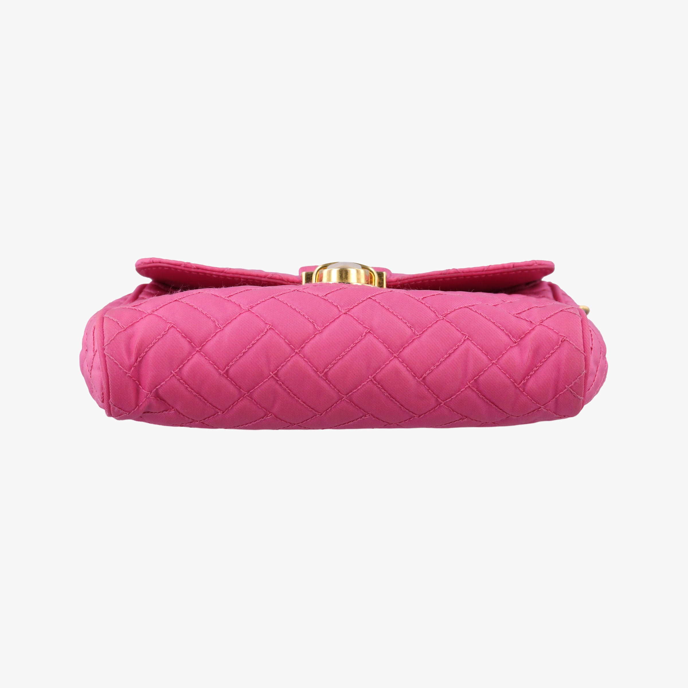 Secondhand Prada Chain Quilting Flap Rose nylon  shoulderbag | stylenewstar