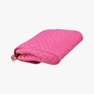 Secondhand Prada Chain Quilting Flap Rose nylon  shoulderbag | stylenewstar