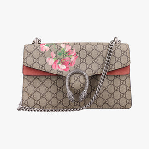 Pre-owned Gucci Dionysus beige×red×multi PVC coated canvas × suede 400249 shoulderbag | stylenewstar
