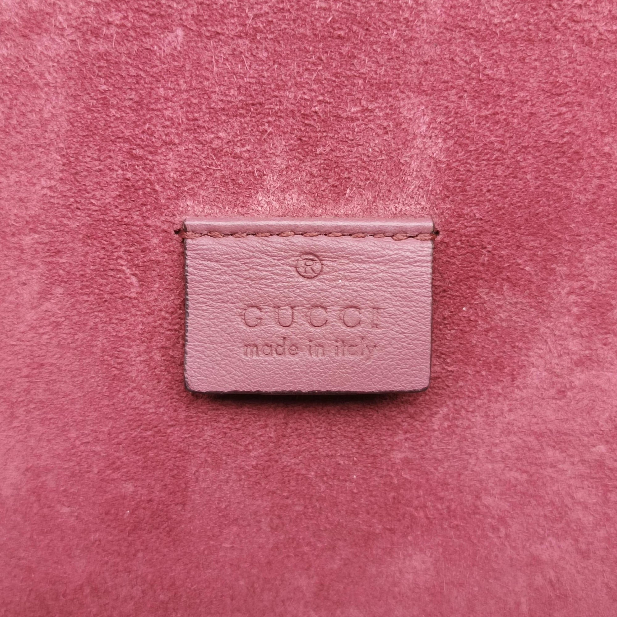Pre-owned Gucci Dionysus beige×red×multi PVC coated canvas × suede 400249 shoulderbag | stylenewstar