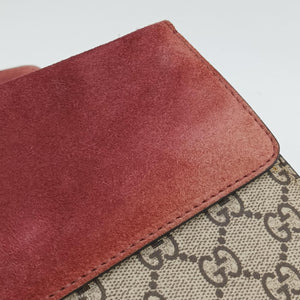 Pre-owned Gucci Dionysus beige×red×multi PVC coated canvas × suede 400249 shoulderbag | stylenewstar