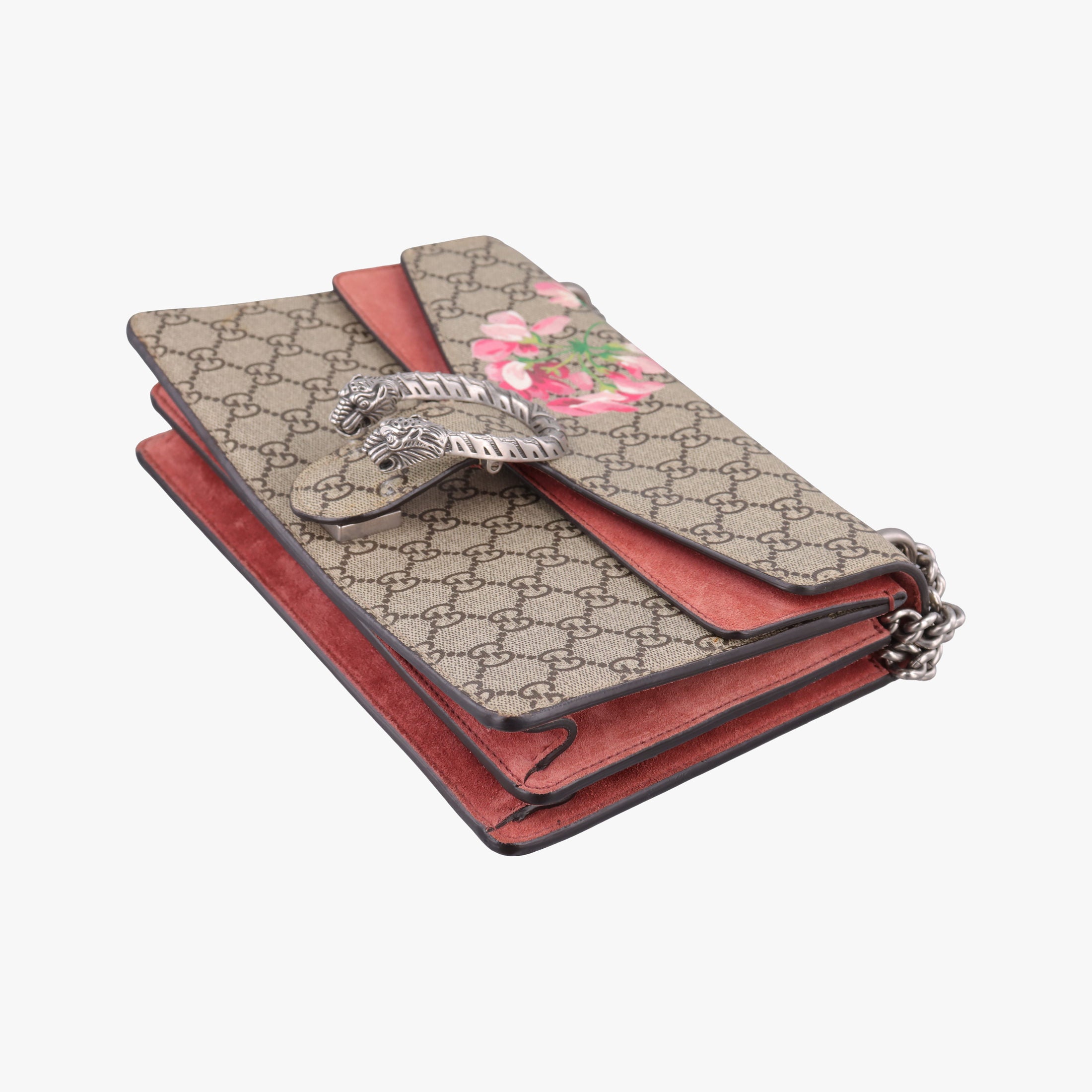 Pre-owned Gucci Dionysus beige×red×multi PVC coated canvas × suede 400249 shoulderbag | stylenewstar