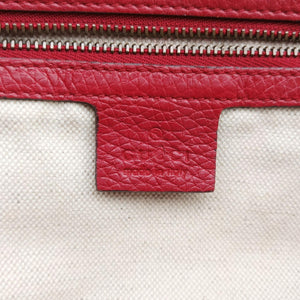 Pre-owned Gucci GG Marmont Red Leather 421890 shoulderbag | stylenewstar