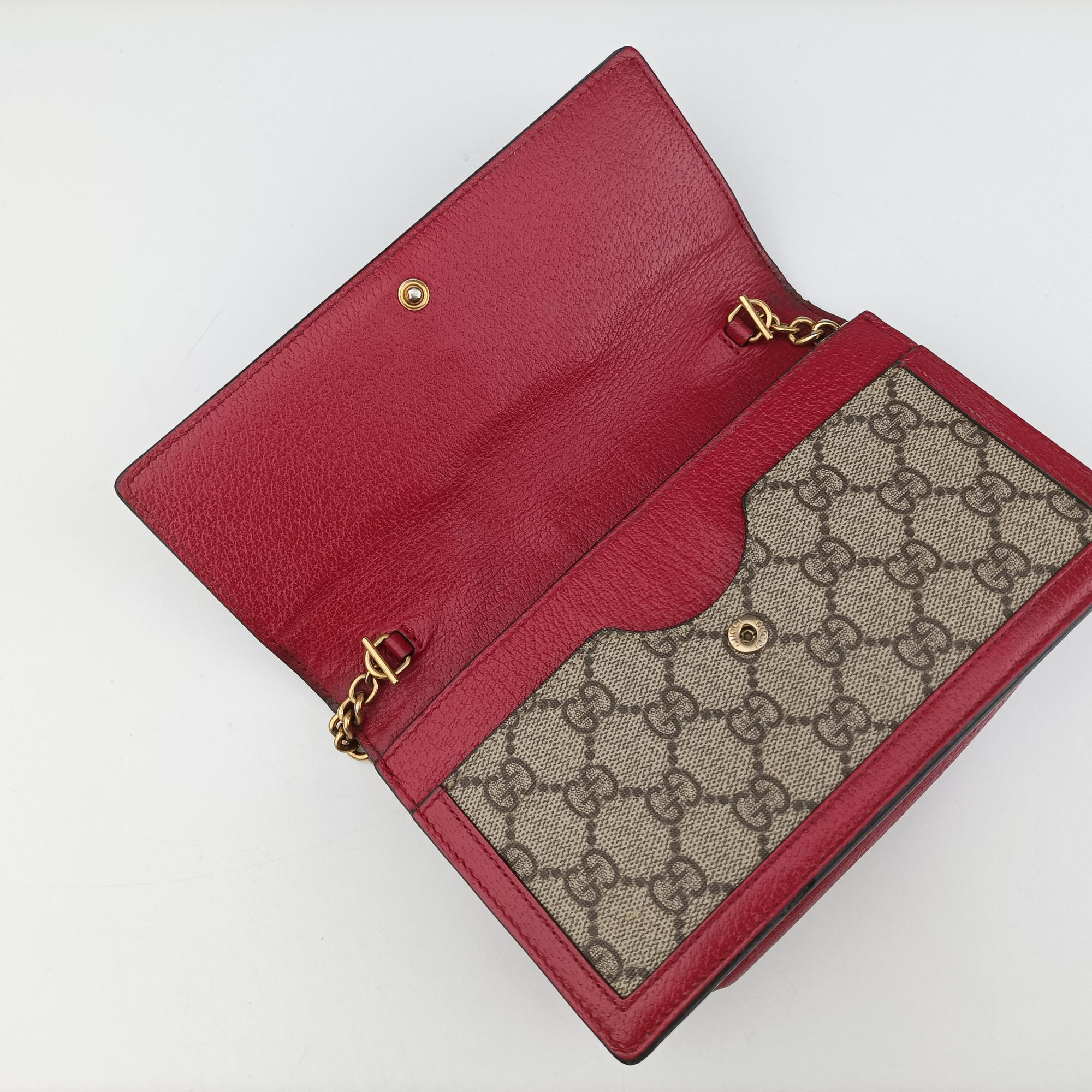 Pre-owned Gucci Queen Margaret Brown PVC coated canvas 476079 shoulderbag | stylenewstar