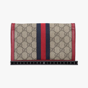 Pre-owned Gucci Queen Margaret Brown PVC coated canvas 476079 shoulderbag | stylenewstar