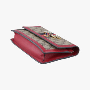 Pre-owned Gucci Queen Margaret Brown PVC coated canvas 476079 shoulderbag | stylenewstar