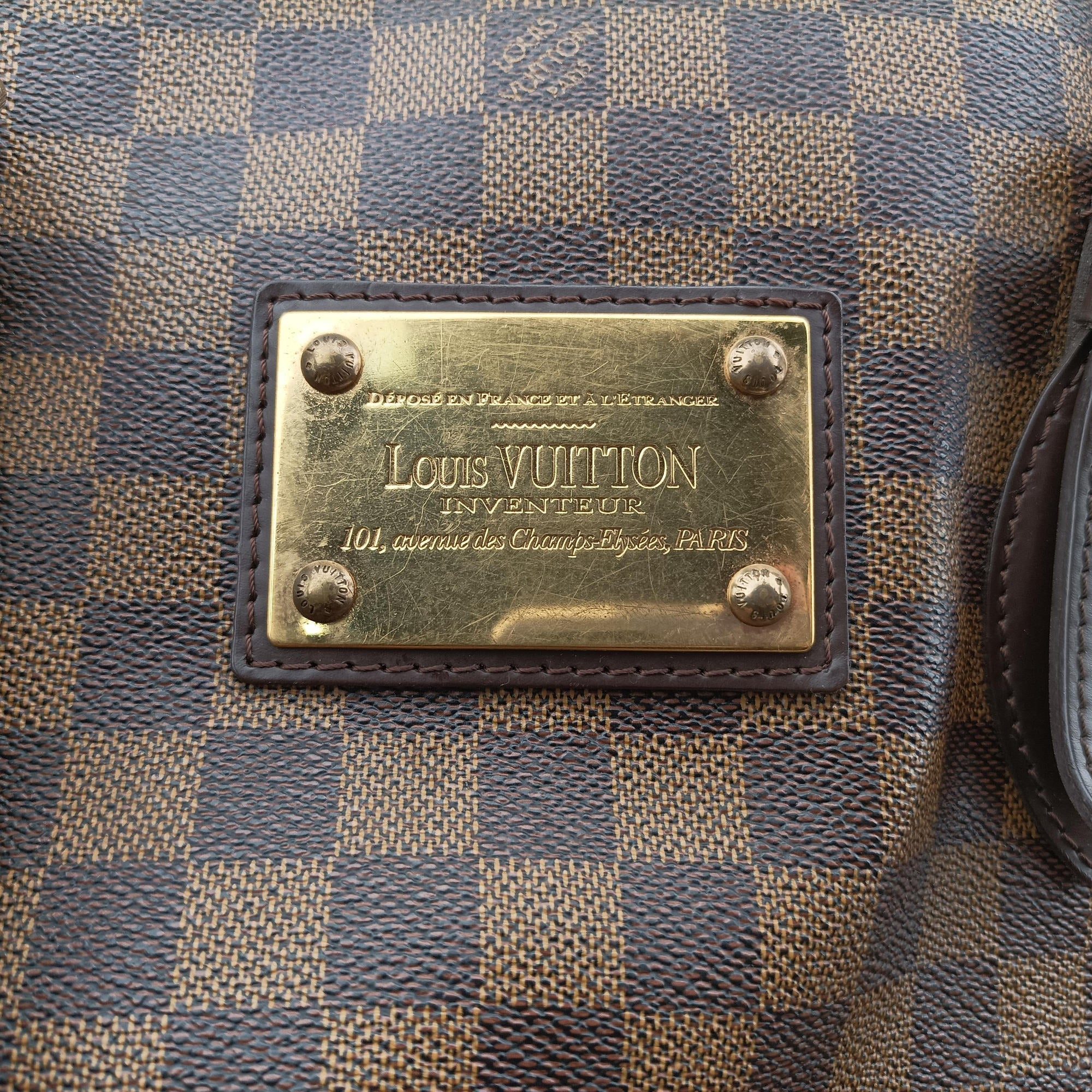 Pre-owned Louis Vuitton HAMPSTEAD GM EBENE Damier Canvas N51203 shoulderbag | stylenewstar
