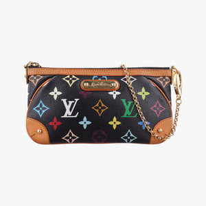 Pre-owned Louis Vuitton Pochette Mira MM Noir Monogram Multicolor M60097 handbag | stylenewstar