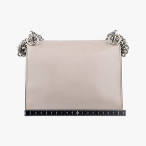 Pre-owned Fendi Studded Kan I Beige Leather 8M0381 shoulderbag | stylenewstar