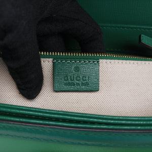 Pre-owned Gucci The Hacker Project Horsebit 1955 Green Leather 602204 shoulderbag | stylenewstar