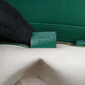 Pre-owned Gucci The Hacker Project Horsebit 1955 Green Leather 602204 shoulderbag | stylenewstar