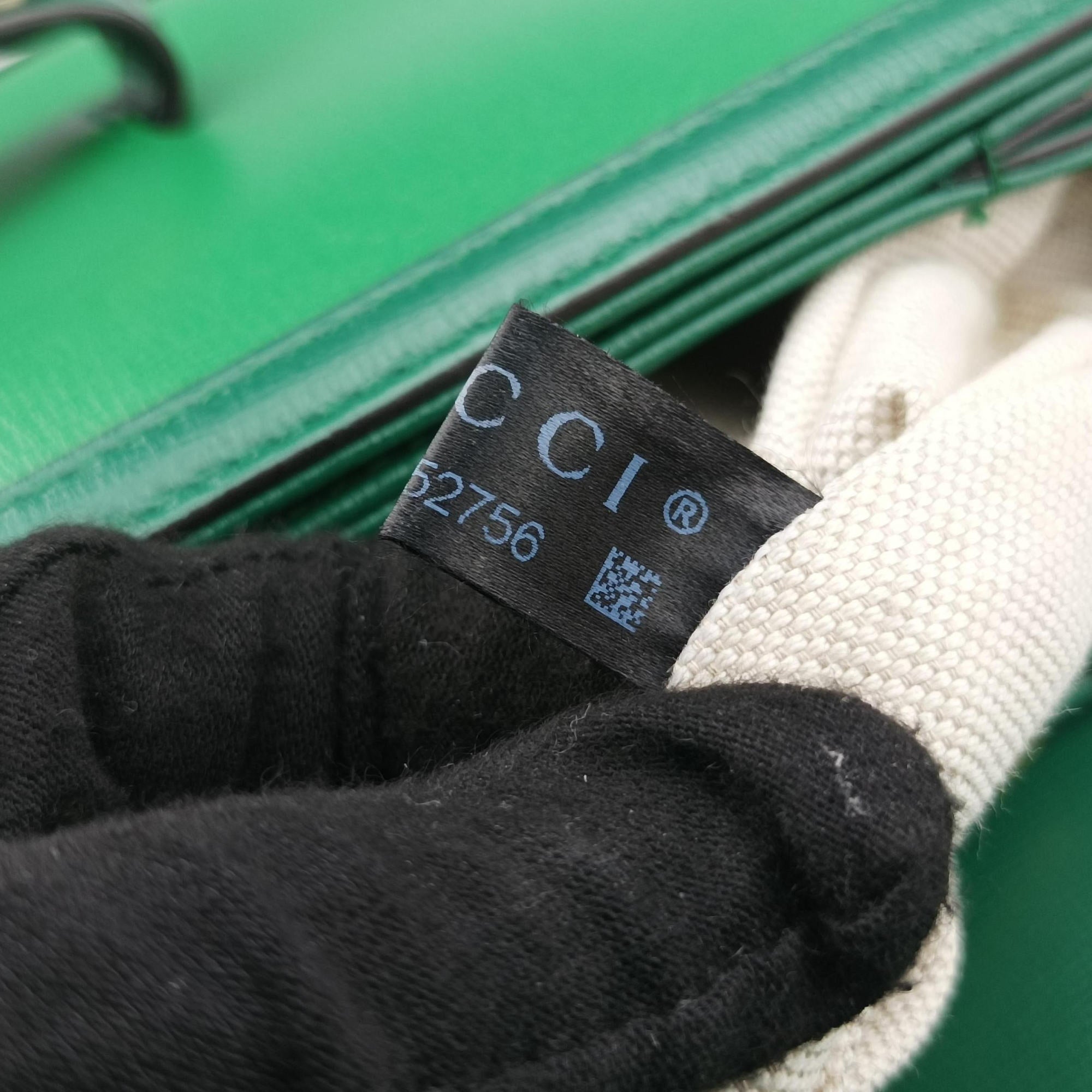 Pre-owned Gucci The Hacker Project Horsebit 1955 Green Leather 602204 shoulderbag | stylenewstar
