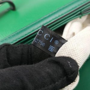 Pre-owned Gucci The Hacker Project Horsebit 1955 Green Leather 602204 shoulderbag | stylenewstar