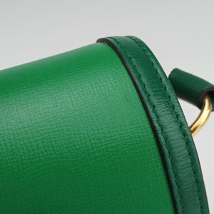 Pre-owned Gucci The Hacker Project Horsebit 1955 Green Leather 602204 shoulderbag | stylenewstar