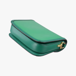Pre-owned Gucci The Hacker Project Horsebit 1955 Green Leather 602204 shoulderbag | stylenewstar