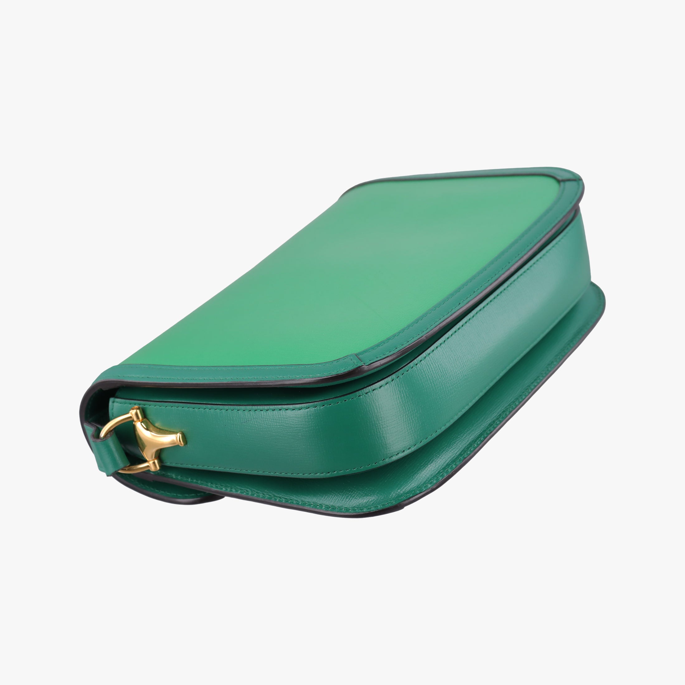 Pre-owned Gucci The Hacker Project Horsebit 1955 Green Leather 602204 shoulderbag | stylenewstar