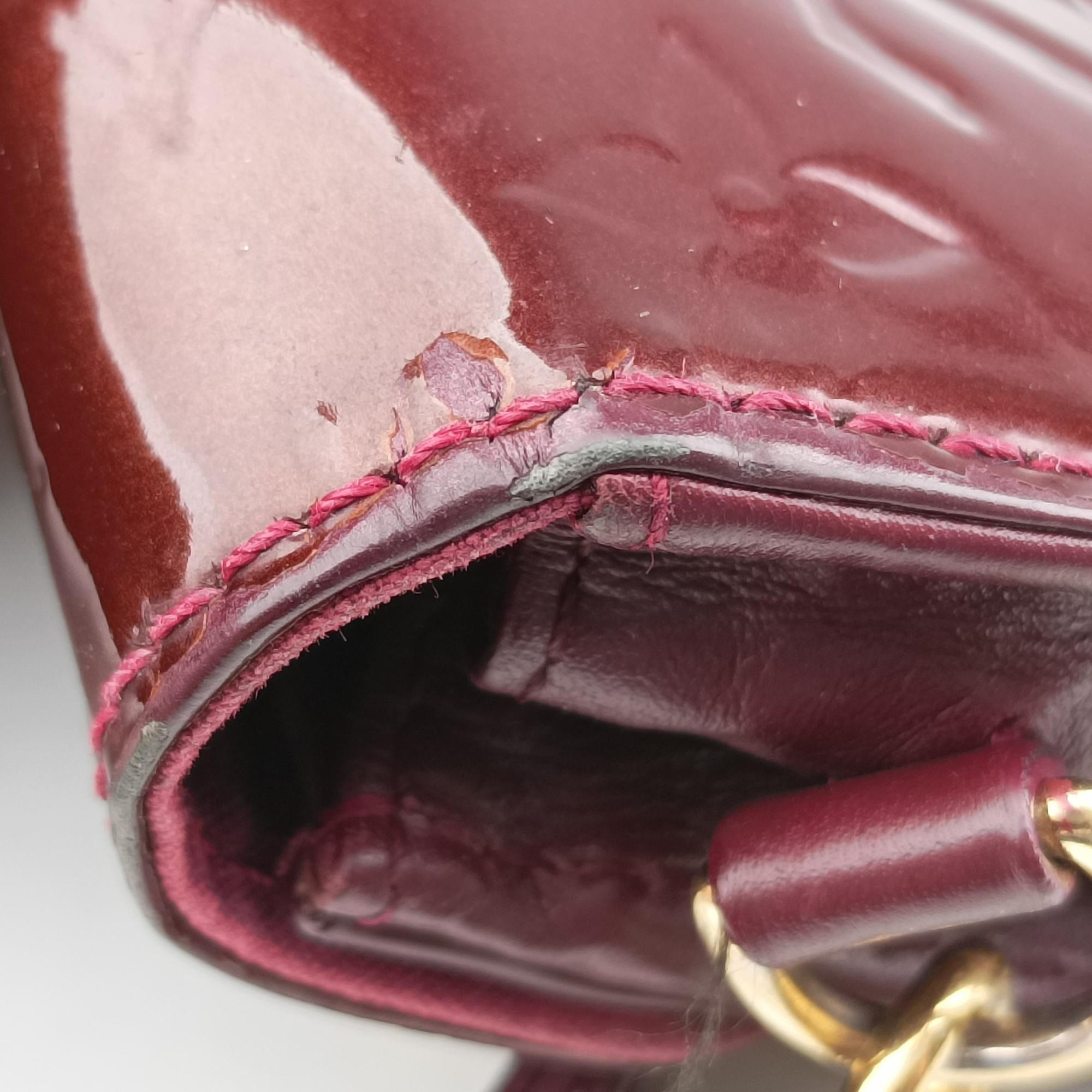 Pre-owned Louis Vuitton Sunset Boulevard Monogram Rouge Fauvist Vernis M91679 shoulderbag | stylenewstar