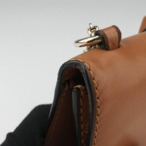 Vintage Valentino Rockstud Glam Lock Orange Leather  shoulderbag | stylenewstar